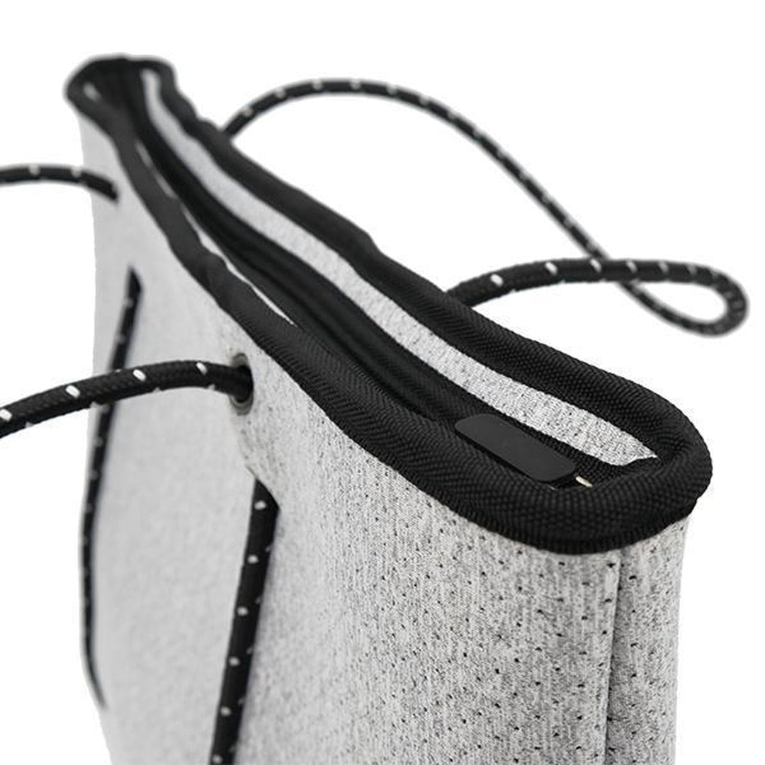 BOUTIQUE Neoprene Tote Bag With Zip - LIGHT MARLE-BOUTIQUE Neoprene Tote Bag With Zip - LIGHT MARLE - Willow Bay -Offering gorgeous chic style & functionality, our light marle boutique neoprene tote bags are ideal for everyday use. Free shipping for AU & NZ. Shop now!-neoprene bag-shopping bag-handbag-travel bag-washable-vegan bag-Willow Bay Australia