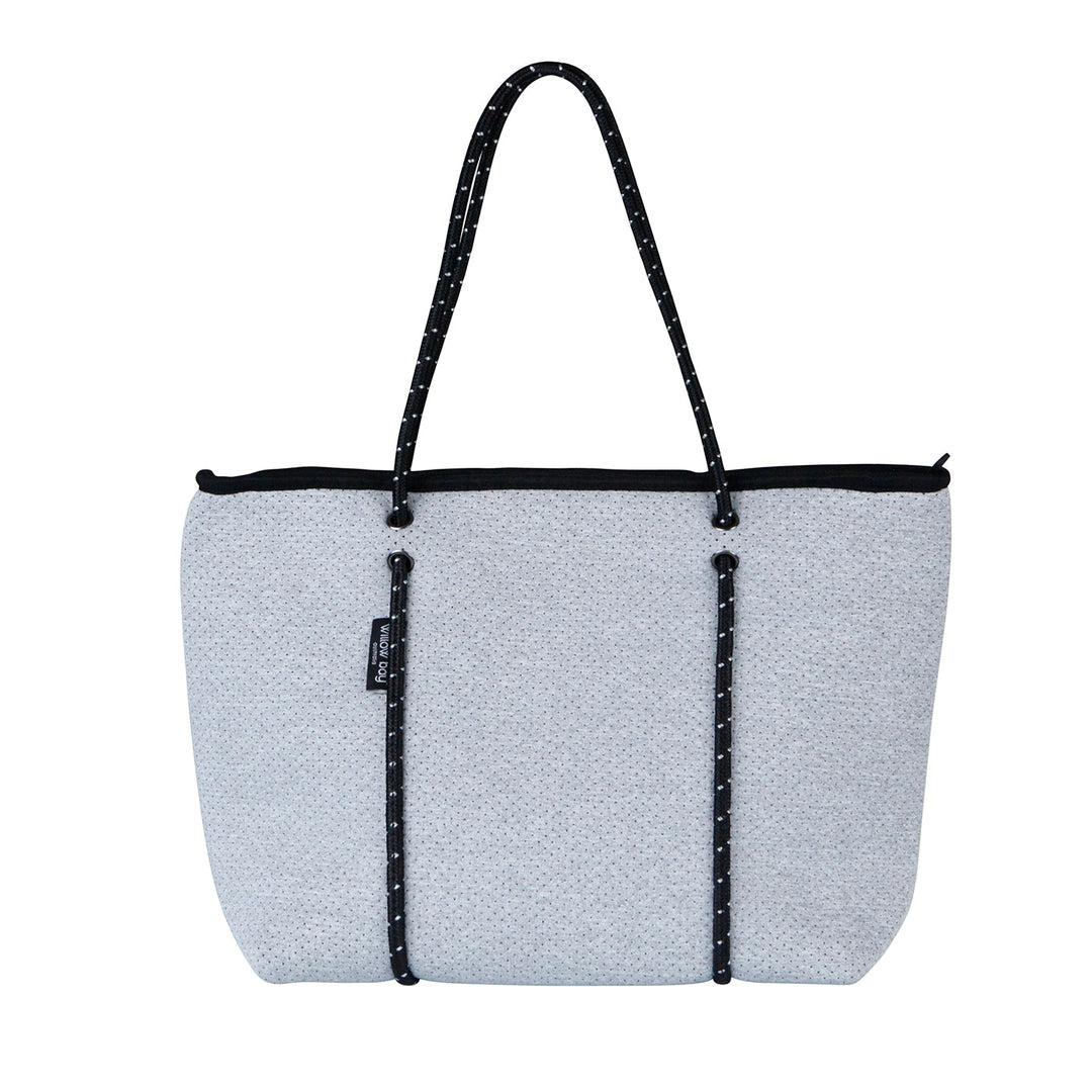 BOUTIQUE Neoprene Tote Bag With Zip - LIGHT MARLE-BOUTIQUE Neoprene Tote Bag With Zip - LIGHT MARLE - Willow Bay -Offering gorgeous chic style & functionality, our light marle boutique neoprene tote bags are ideal for everyday use. Free shipping for AU & NZ. Shop now!-neoprene bag-shopping bag-handbag-travel bag-washable-vegan bag-Willow Bay Australia