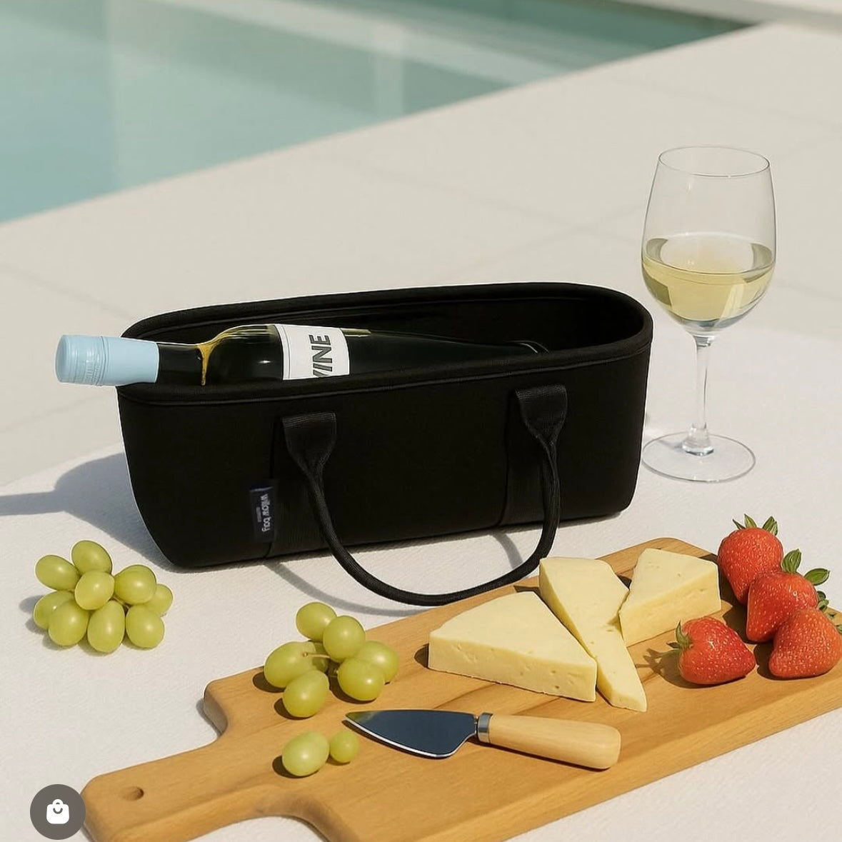 Wine Carry Bag - BLACK-Wine Bag-Willow Bay Australia