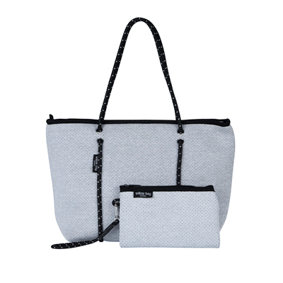 https://s1.pixriot.com/4622616da0/Shopify/Willow Bay Boutique Neoprene Tote Bag Light Marle 360/Willow Bay Boutique Neoprene Tote Bag Light Marle 360.xml?t=1664619461