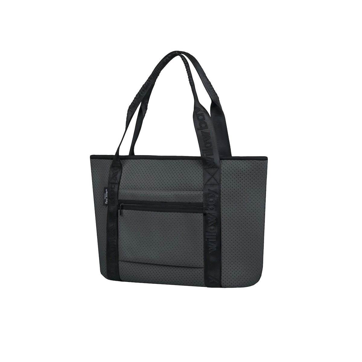 Pre-Order: BOUTIQUE TRAVEL Neoprene Tote Bag With Zip (with luggage/trolley sleeve) - CHARCOAL