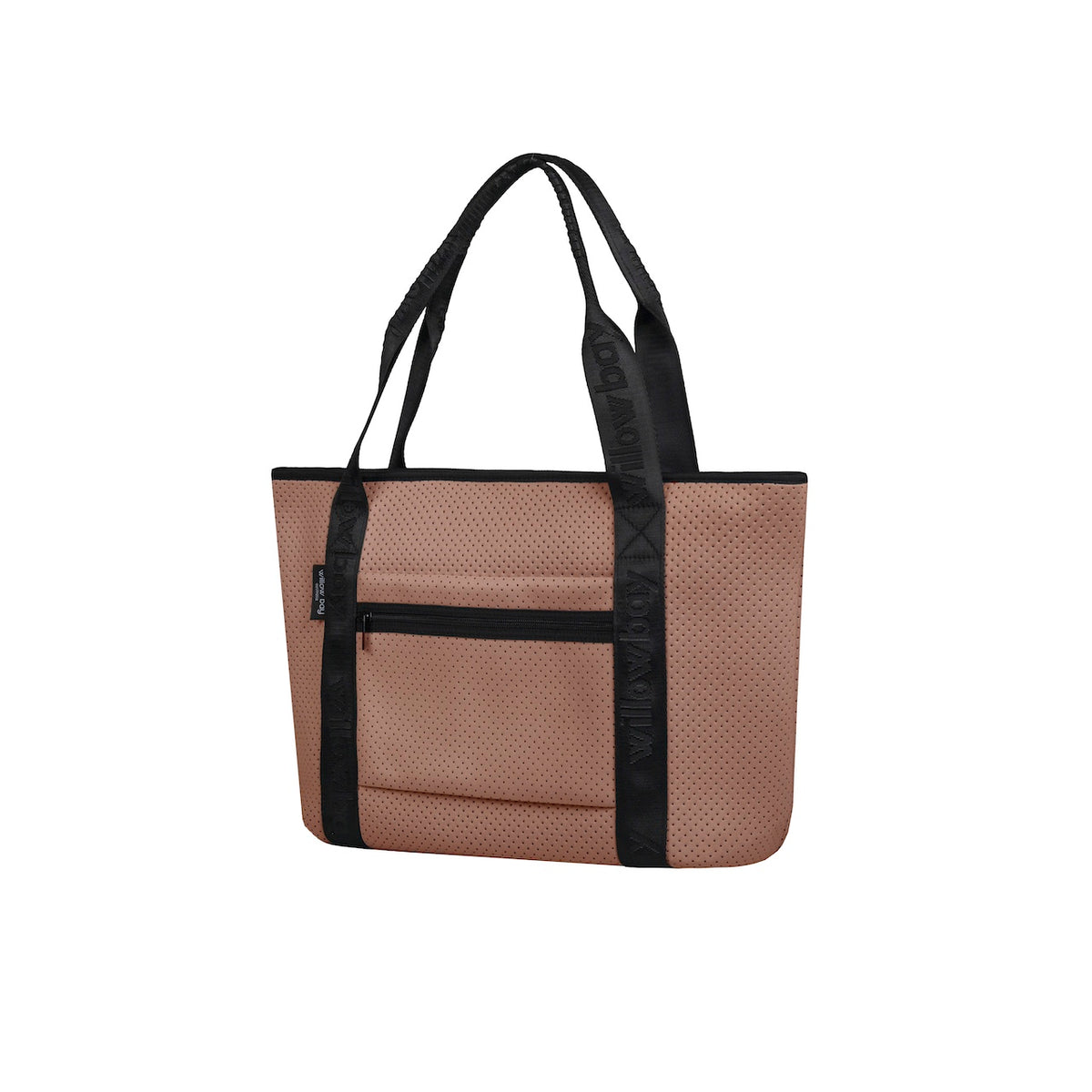 BOUTIQUE TRAVEL Neoprene Tote Bag With Zip (with luggage/trolley sleeve) - TERRACOTTA