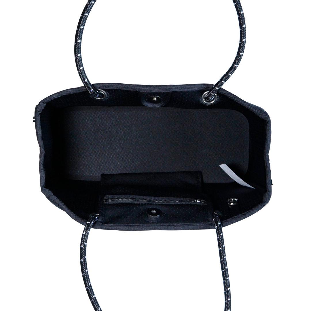 DAYDREAMER MINI Neoprene Tote with Closure - WHITE-neoprene bag-shopping bag-handbag-travel bag-washable-vegan bag-Willow Bay Australia