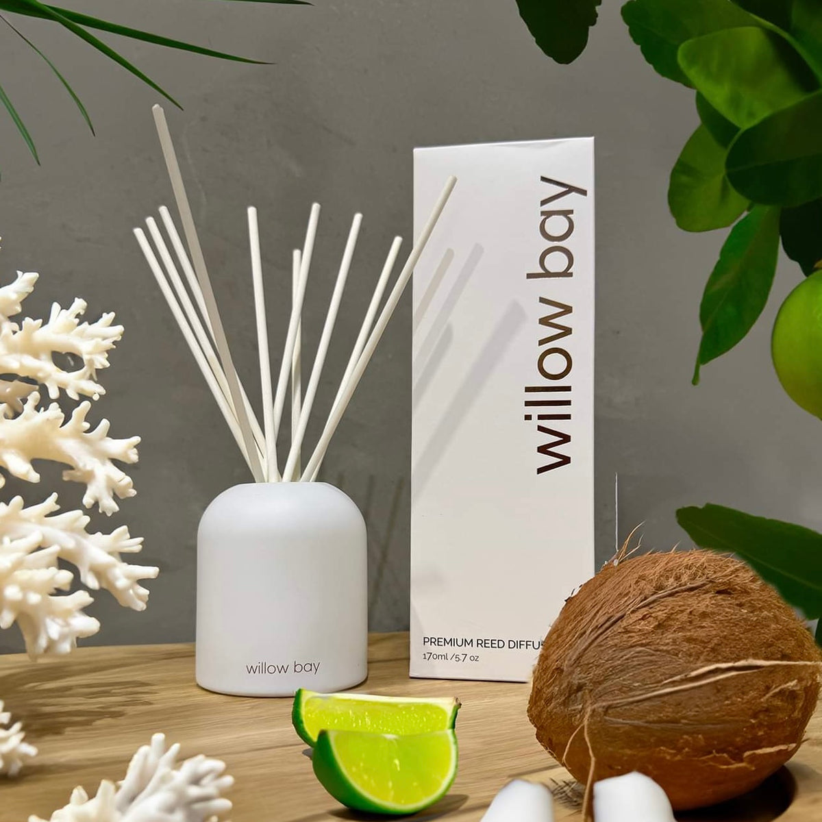 Premium Reed Diffuser - Coastal Coconut-Willow Bay Australia