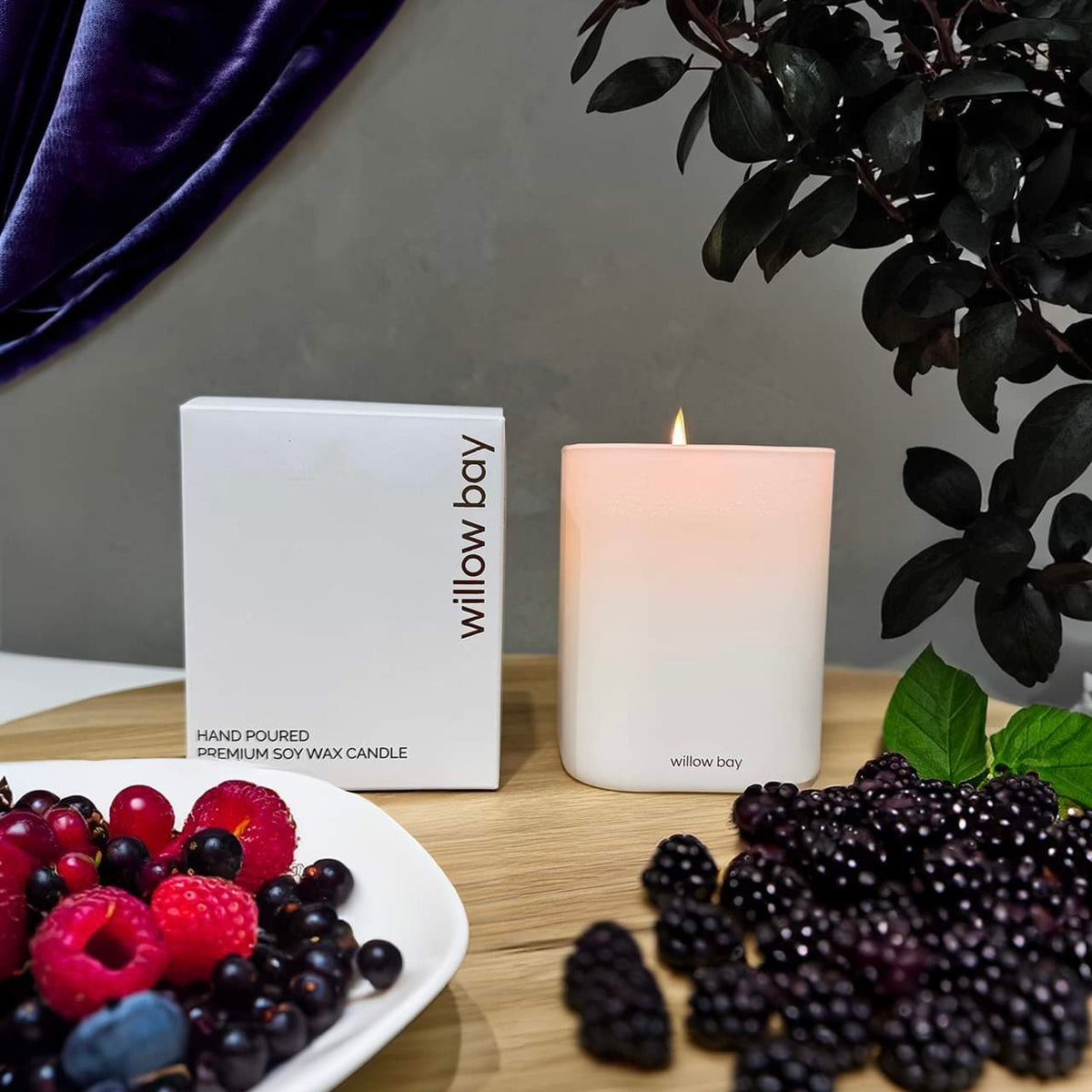 Premium Soy Candle - Midnight Berry Bliss-Willow Bay Australia