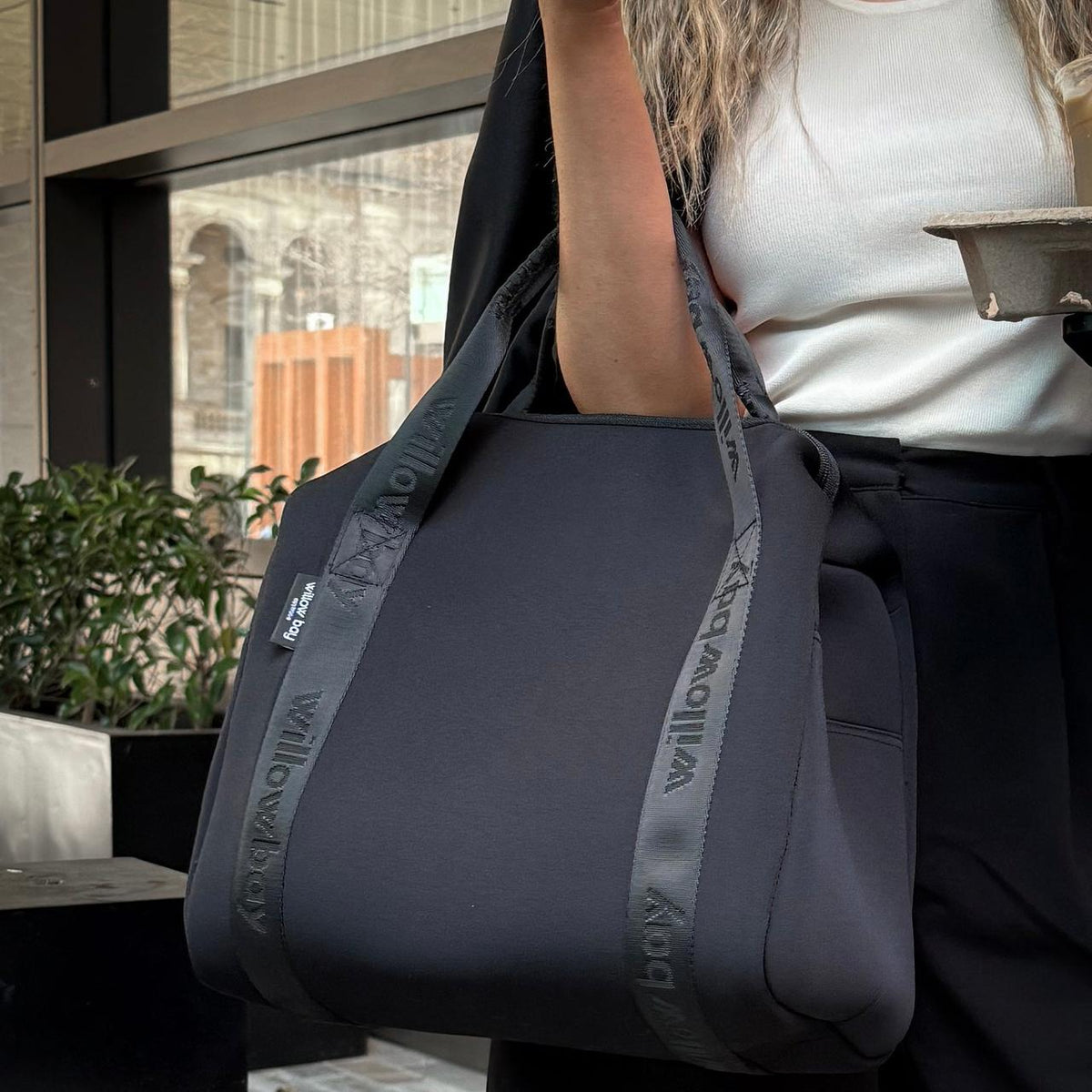 VOGUE TRAVEL DUFFEL Bag (with luggage/trolley sleeve) - Black