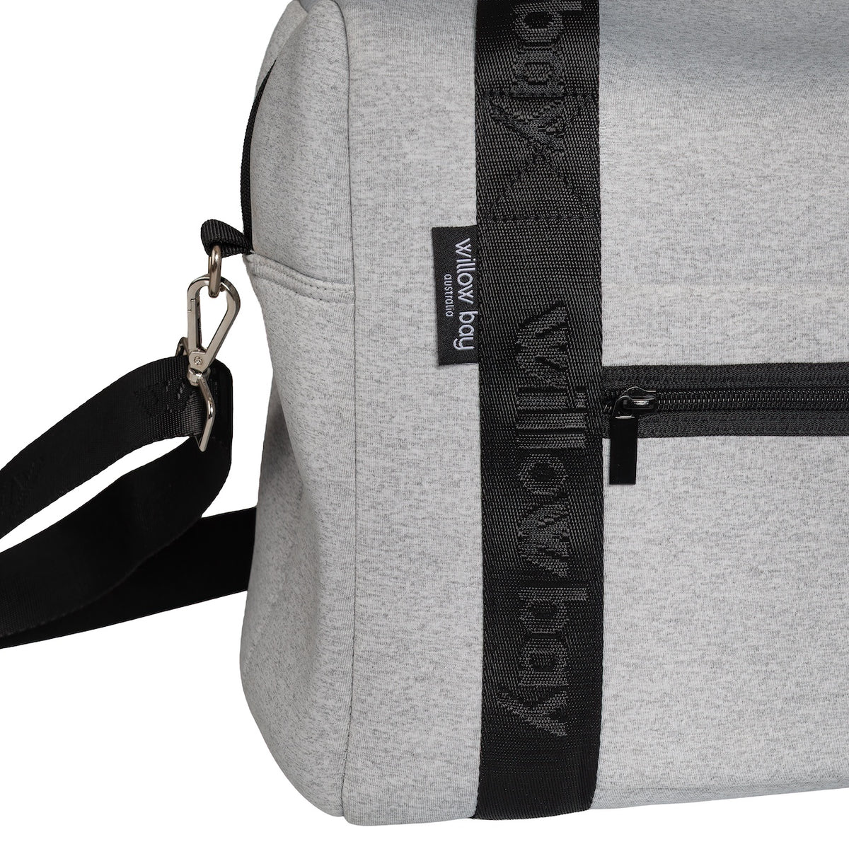 VOGUE TRAVEL DUFFEL Bag (with luggage/trolley sleeve) - Light Marle (Black Handle)