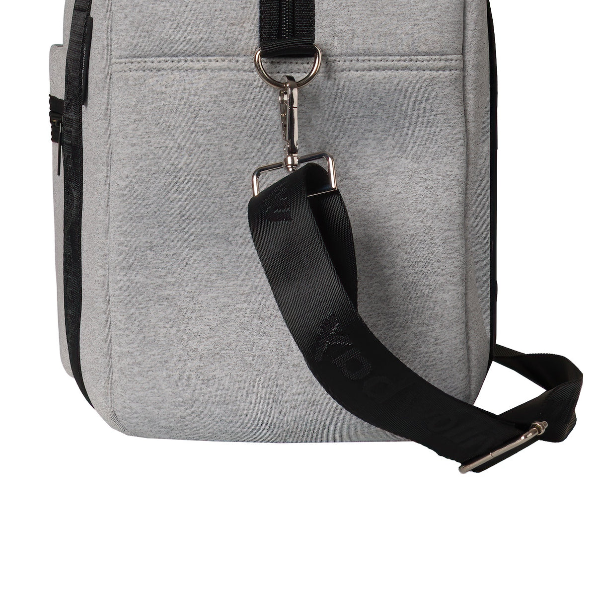 VOGUE TRAVEL DUFFEL Bag (with luggage/trolley sleeve) - Light Marle (Black Handle)