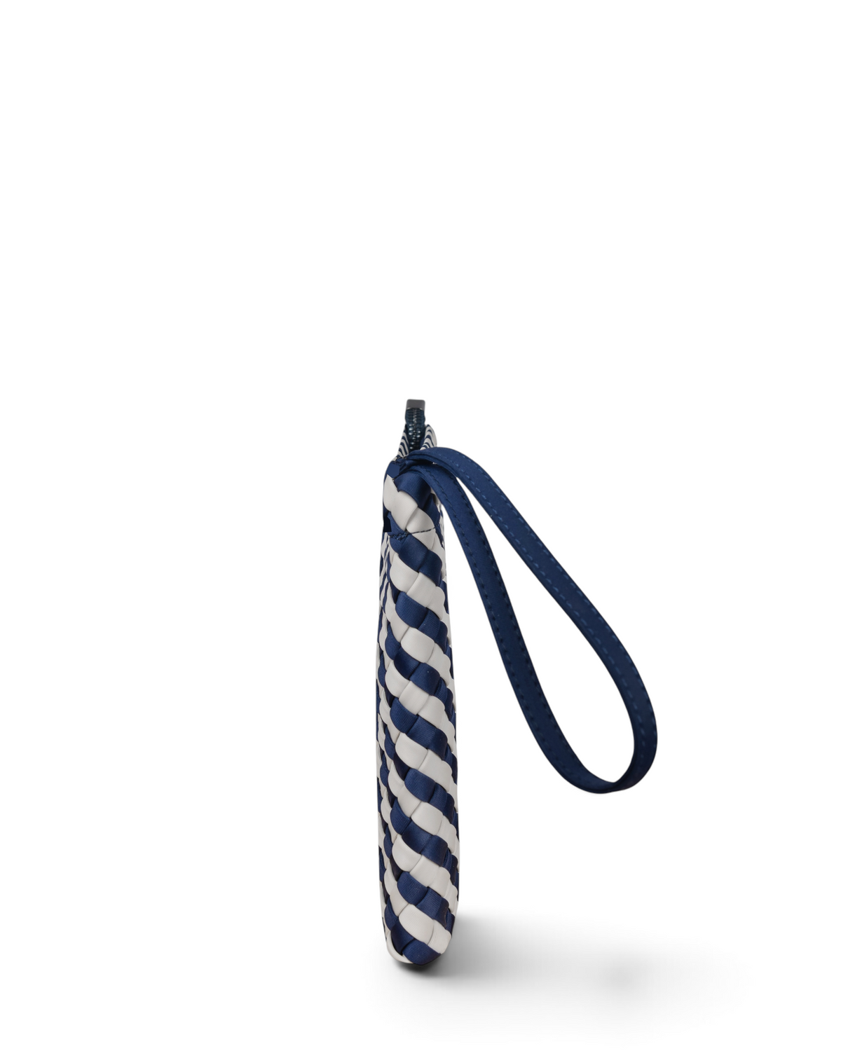 Woven Wanderer Clutch Bag - Navy & White