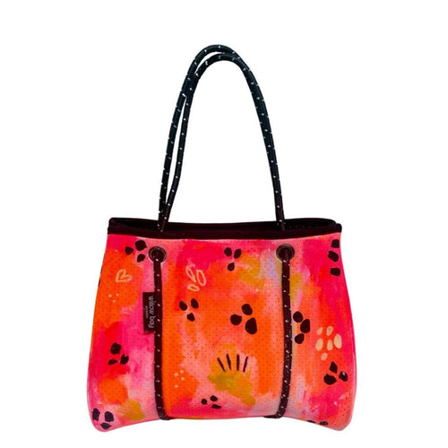 Hayley Pearson x Willow Bay Wearable Art Daydreamer Mini #HP58-neoprene bag-shopping bag-handbag-art-artist-wearable art-hand painted tote-vegan bag-Willow Bay Australia