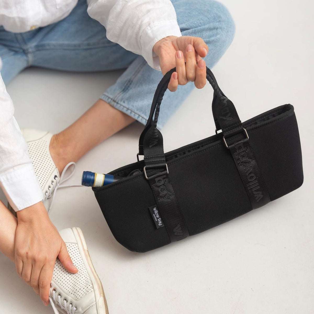 Wine Carry Bag - BLACK-Wine Bag-Willow Bay Australia