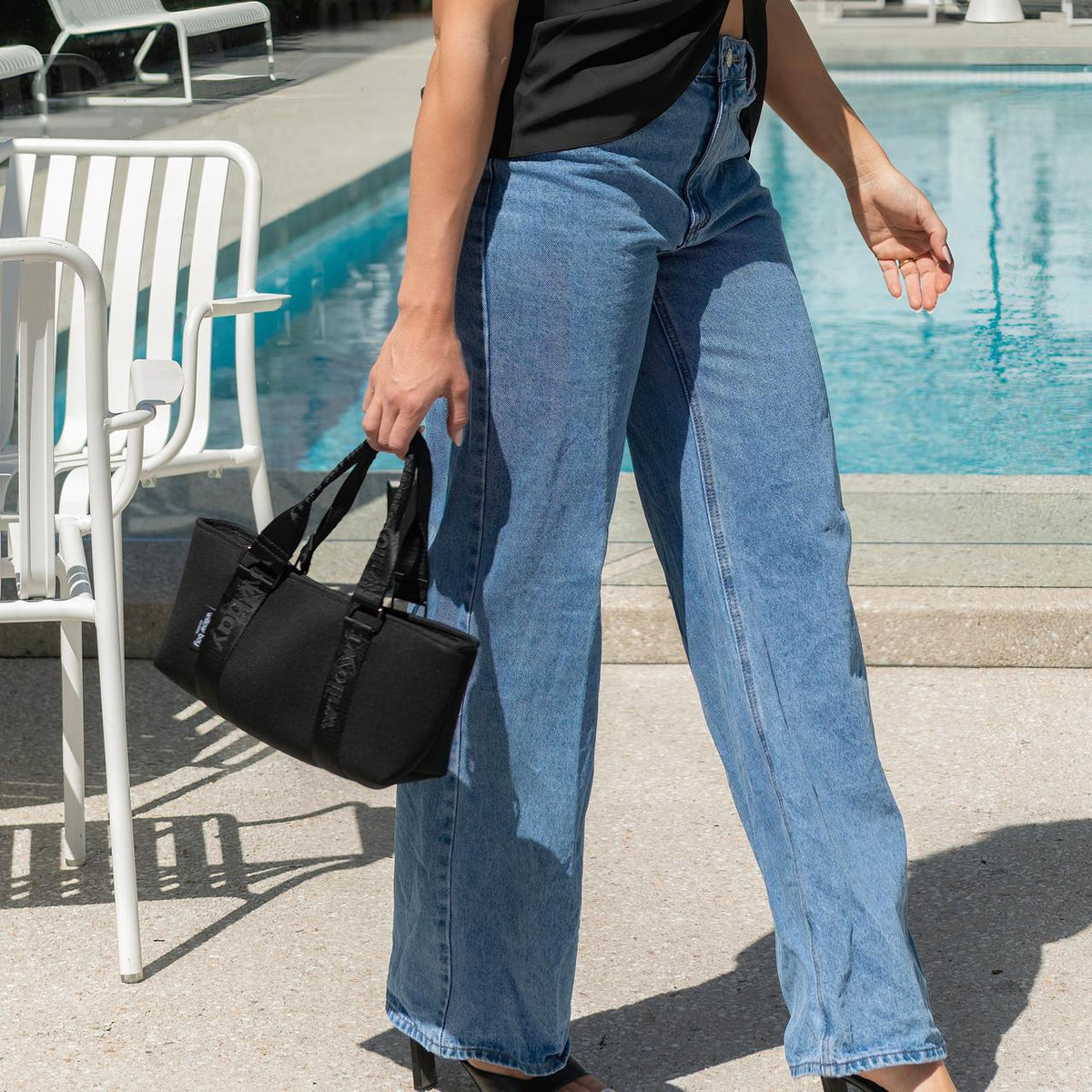 Wine Carry Bag - BLACK-Neoprene-Willow Bay Australia