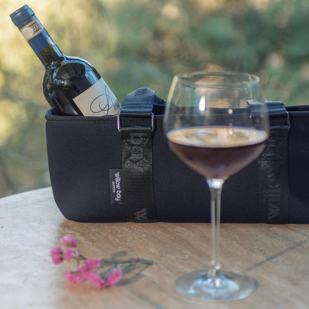 Wine Carry Bag - BLACK-Wine Bag-Willow Bay Australia