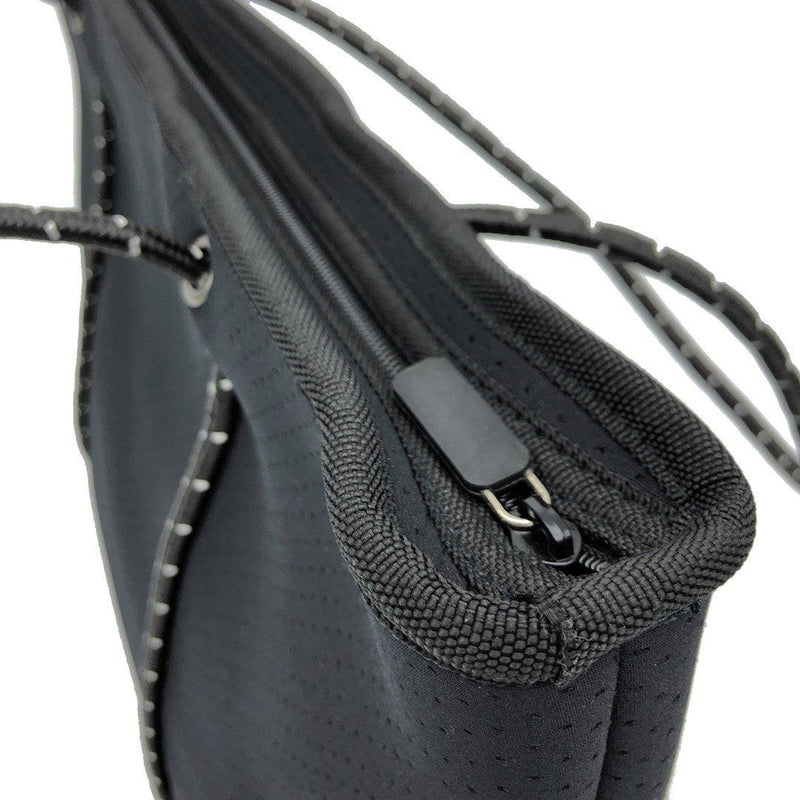 BOUTIQUE Neoprene Zip Tote - BLACK-Willow Bay Australia