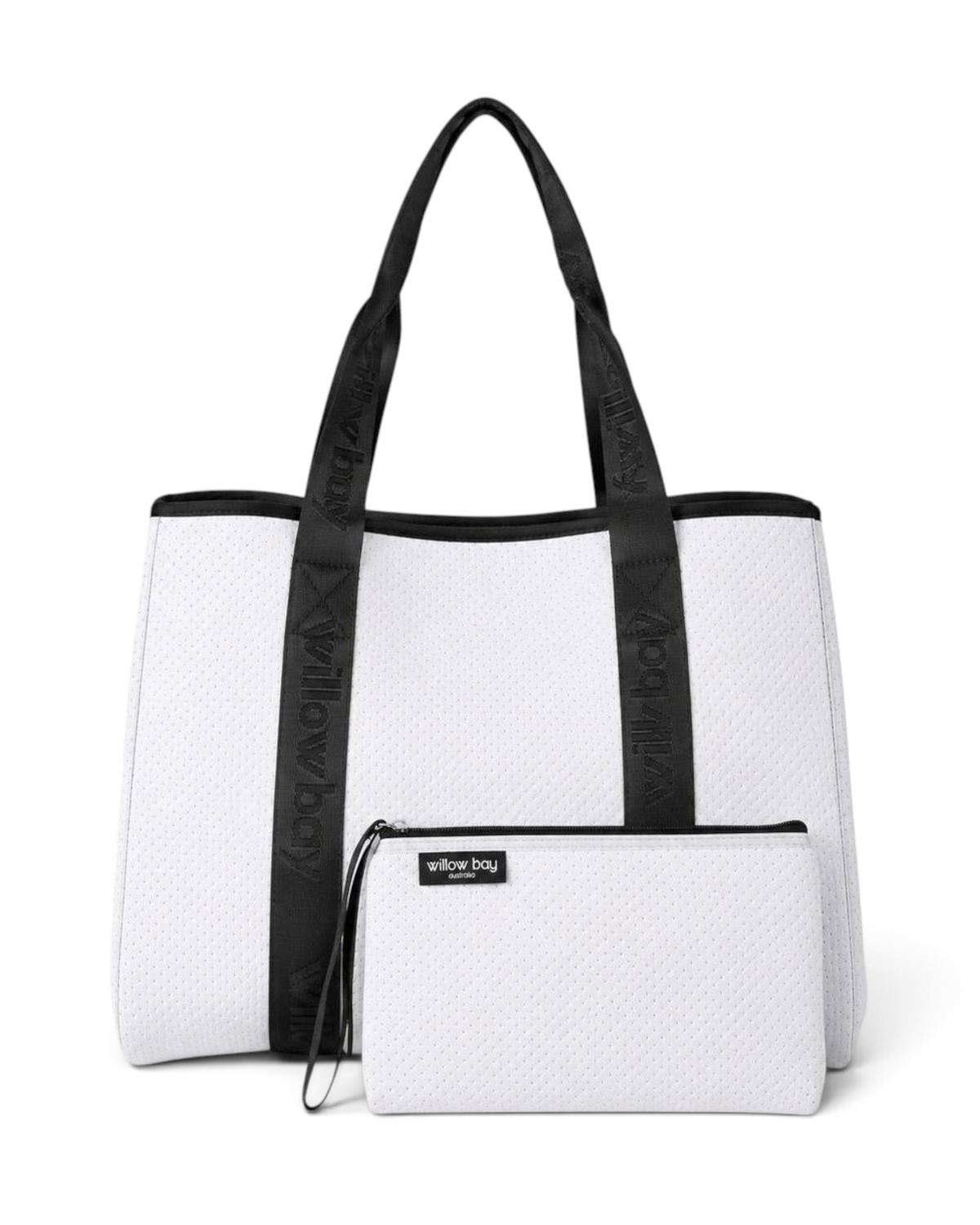Daydreamer Branded Tote - White & Black