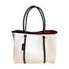 DAYDREAMER MINI Neoprene Tote Bag With Closure - WHITE/PINK (Limited Colour)