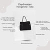 DAYDREAMER Neoprene Tote Bag with Closure - NAVY/WHITE-neoprene bag-shopping bag-handbag-travel bag-washable-vegan bag-Willow Bay Australia