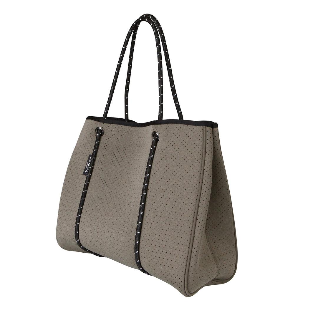 DAYDREAMER Neoprene Tote Bag With Closure - SAGE-neoprene bag-shopping bag-handbag-travel bag-washable-vegan bag-Willow Bay Australia