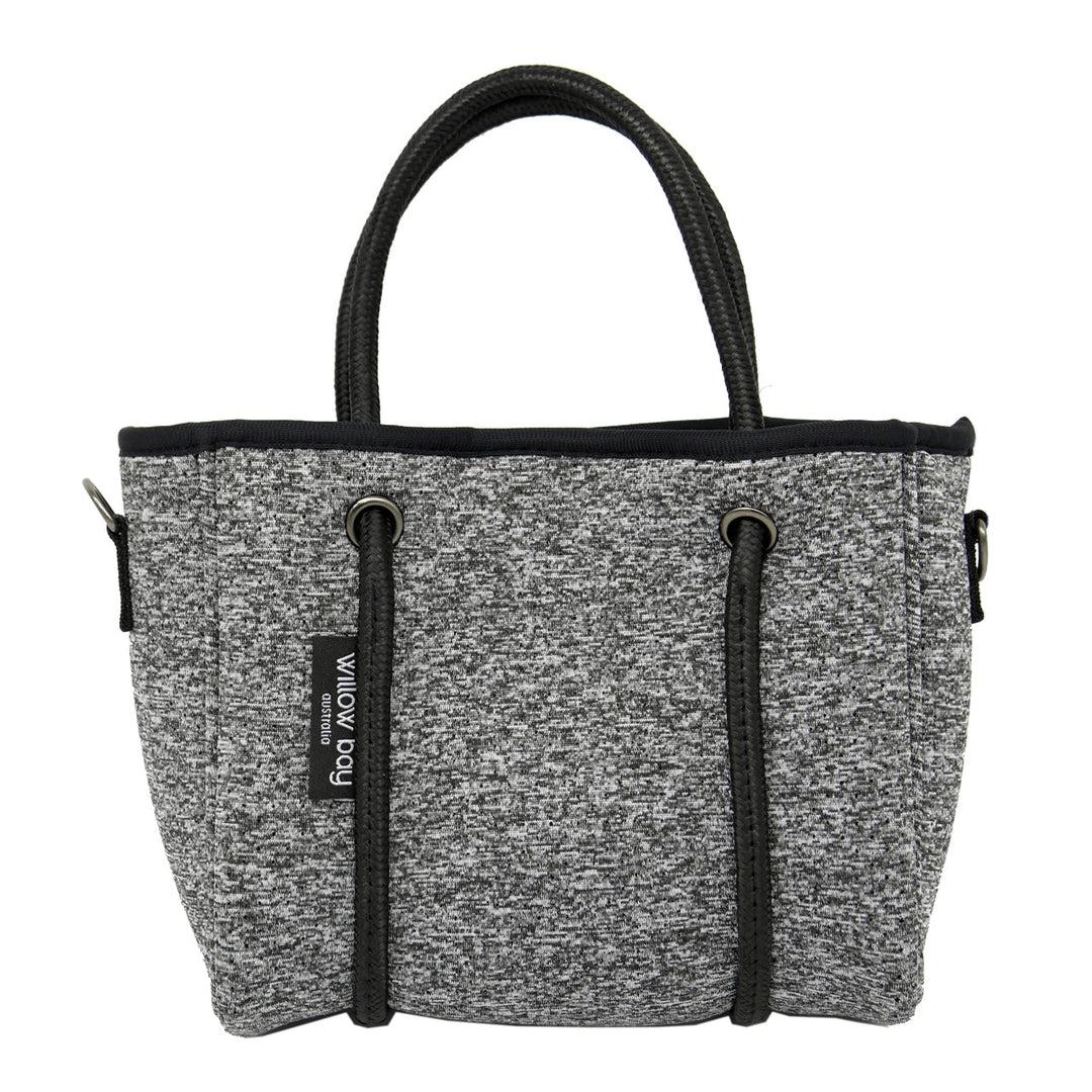 DAYDREAMER TINY Neoprene Tote Bag With Closure - DARK MARLE-neoprene bag-shopping bag-handbag-travel bag-washable-vegan bag-Willow Bay Australia