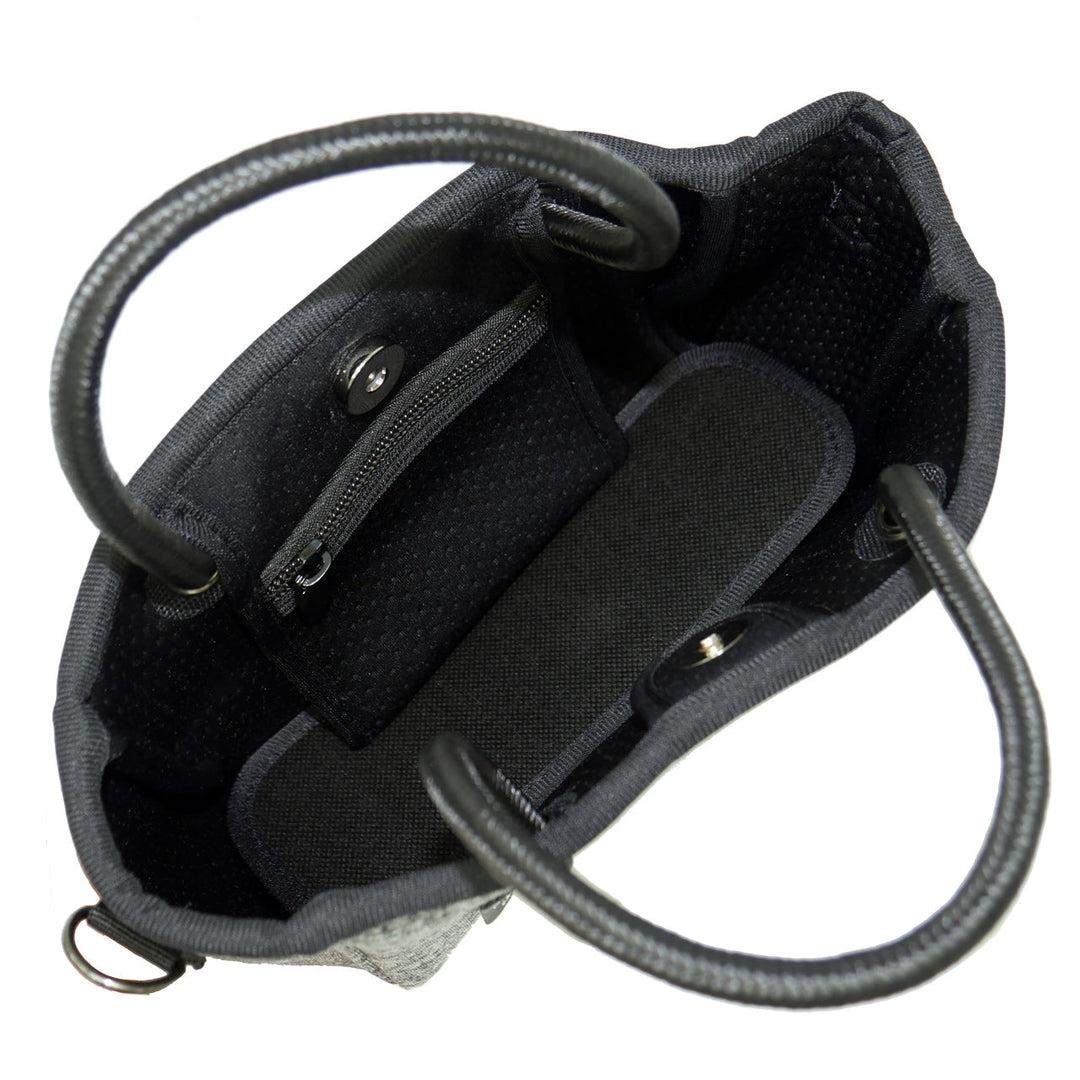 DAYDREAMER TINY Neoprene Tote Bag With Closure - DARK MARLE-neoprene bag-shopping bag-handbag-travel bag-washable-vegan bag-Willow Bay Australia