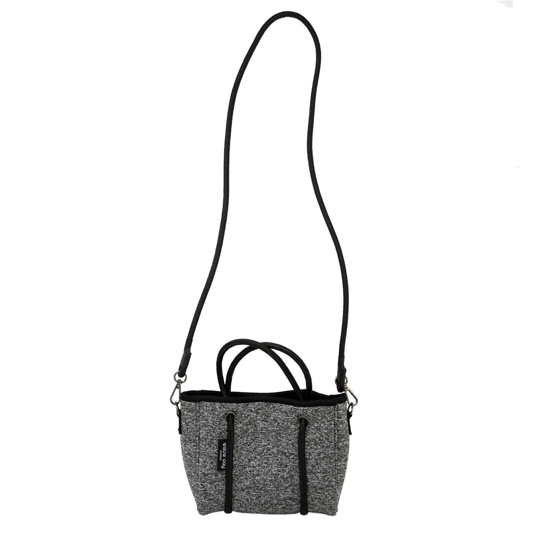 DAYDREAMER TINY Neoprene Tote Bag With Closure - DARK MARLE-neoprene bag-shopping bag-handbag-travel bag-washable-vegan bag-Willow Bay Australia