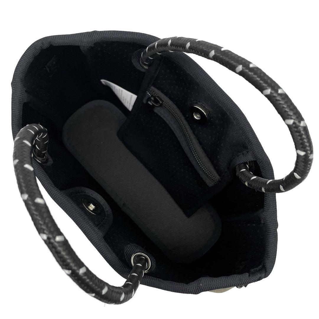 DAYDREAMER TINY Neoprene Tote Bag With Closure - SAGE-neoprene bag-shopping bag-handbag-travel bag-washable-vegan bag-Willow Bay Australia