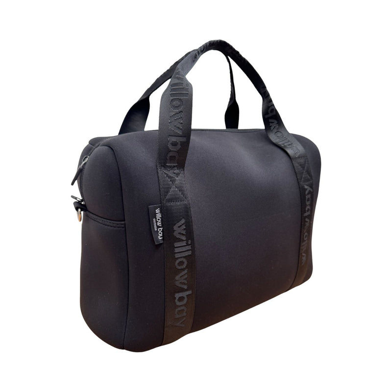 VOGUE TRAVEL DUFFEL Bag (with luggage/trolley sleeve) - Black-Willow Bay Australia