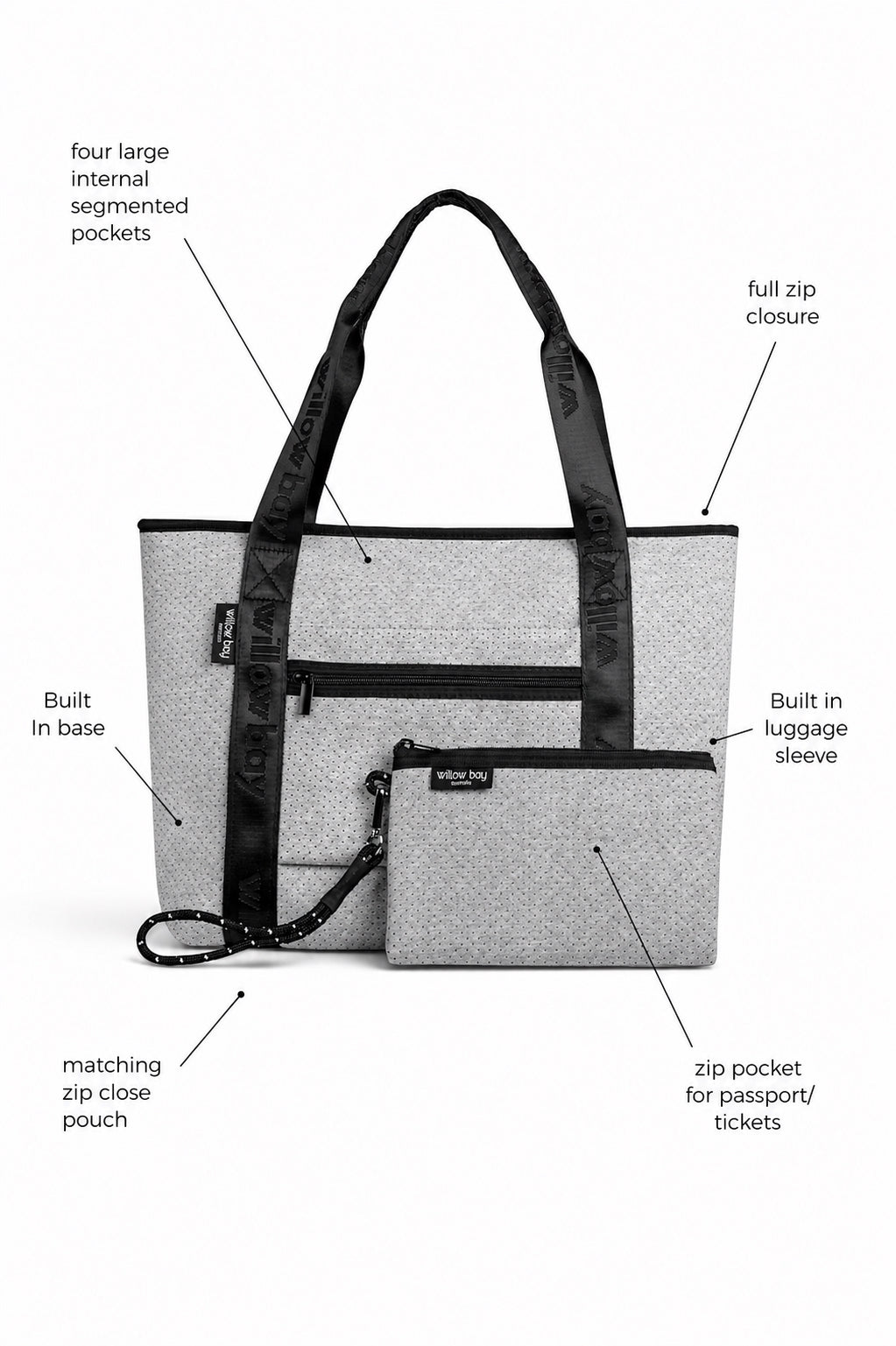 Boutique Travel Tote - Light Marle