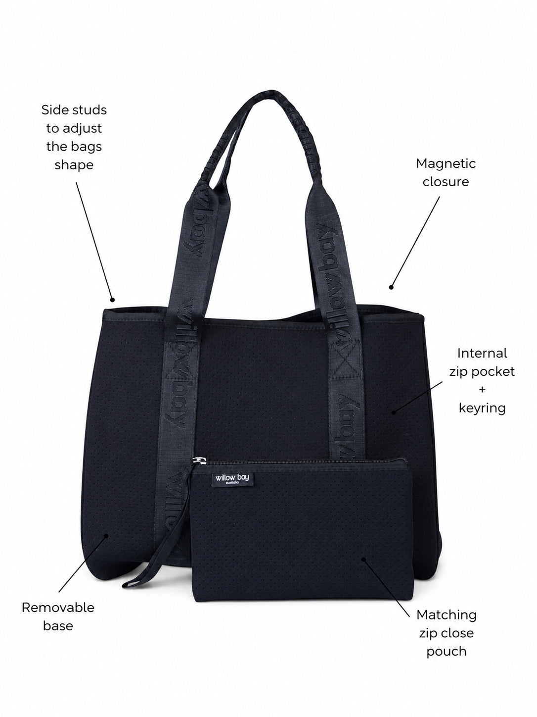 Daydreamer Branded Tote - Black