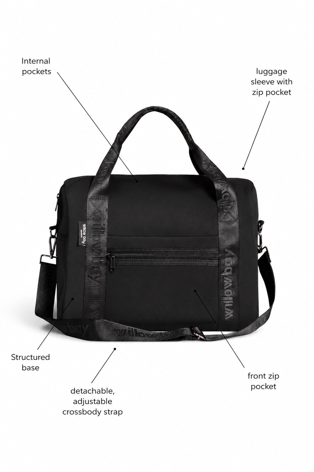 Vogue Travel Duffel Bag - Black