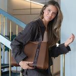 DAYDREAMER BRANDED Neoprene Tote Bag - RUST BROWN-Tote Bag-Willow Bay Australia